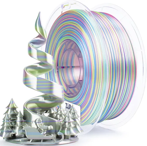 Vista 14 de ZIRO - Rápido cambio de color PLA, filamento de gradiente de color de 1.75mm, filamentos de PLA arcoíris brillantes, compatible con la mayoría