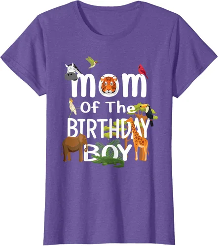 Vista 27 de Camiseta de fiesta de animales con temática de zoológico para niño de cumpleaños, Negro
