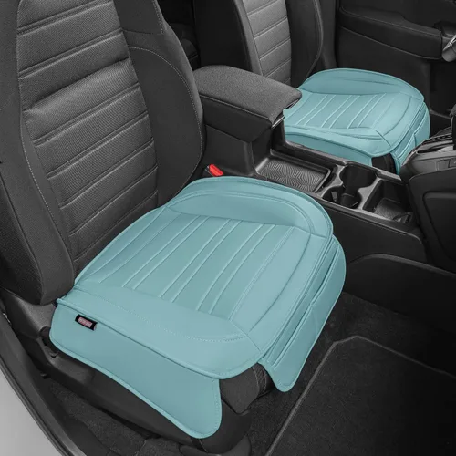 Vista 16 de Motor Trend - Cojín de asiento trasero, funda de piel sintética con costuras en diamante para automóvil, camión y SUV, acolchado, impermeable, Negro