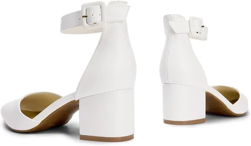 Vista 7 de DREAM PAIRS Annee - Zapatos de tacón bajo y grueso con puntera puntiaguda