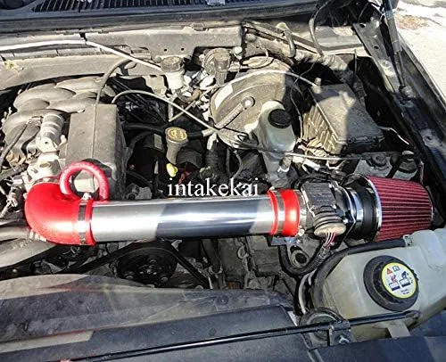 Vista 2 de INTAKEKAI - Admisión de aire de alto rendimiento (compatible con modelos Ford F-150 4.2L V6 1997-2003) (Negro)