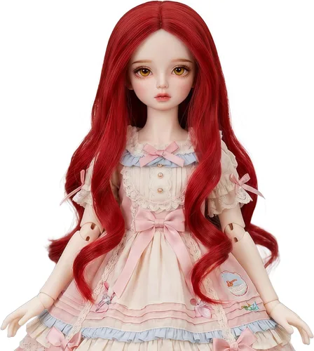 Vista 19 de Peluca larga recta de 8-9 pulgadas 1/3 BJD MSD DOD Pullip Dollfie peluca centro de separación DIY fabricación accesorios para el cabello