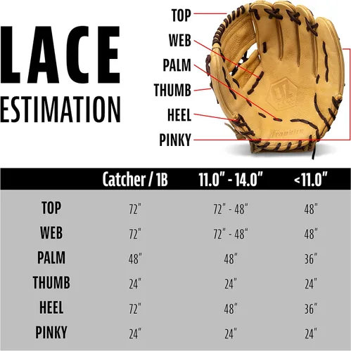 Vista 7 de Franklin Sports Kit de reparación de cordones para guantes, guantes de béisbol de Dr. Glove + Cordones de cuero para guantes de sóftbol + aguja