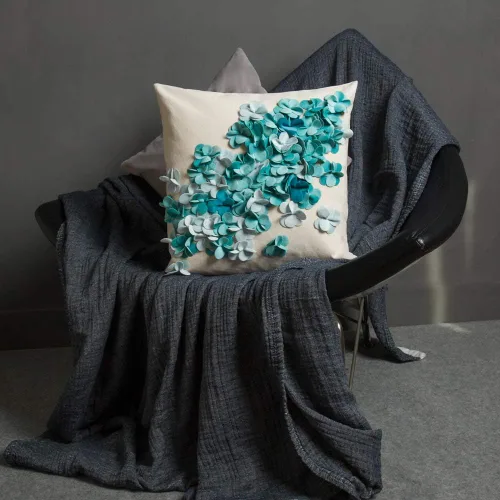 Vista 6 de JWH Fundas de almohada hechas a mano con flores en 3D, fundas de almohada decorativas estéticas y decorativas para sofá, sala de estar, cama, silla