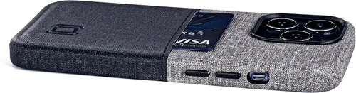 Vista 5 de Dockem Funda tipo cartera para iPhone 13 Pro con placa de metal integrada para montaje magnético y 1 bolsillo plano para tarjetas de crédito Luxe