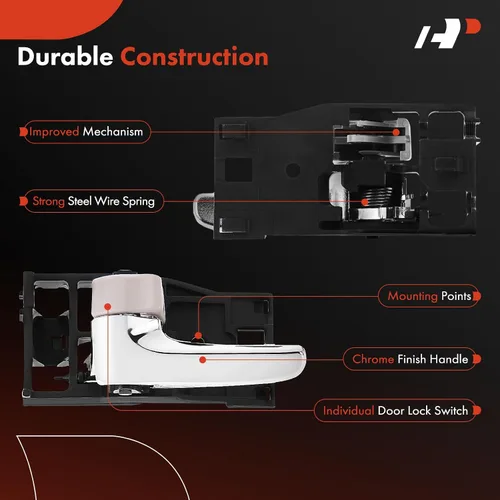 Vista 4 de A-Premium Manija de puerta interior para el lado del conductor delantera o trasera compatible con Toyota Avalon 2000 2001 2002 2003 2004, manija