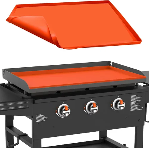 Vista 16 de 17" Tapete de silicona para parrilla Blackstone de 17 pulgadas, cubierta de parrilla de silicona resistente de grado alimenticio, proteja su