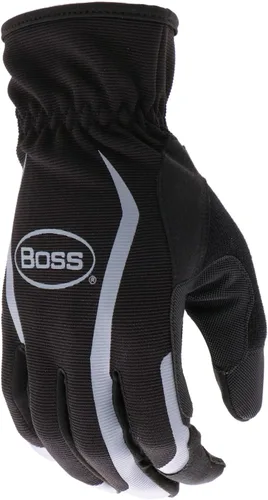 Vista 3 de BOSS Guante de trabajo de palma de cuero sintético multiusos para hombre, alta destreza, resistencia a pinchazos, tecnología de pantalla táctil
