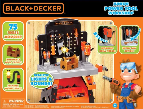Vista 6 de Black And Decker Junior Taller herramientas a batería (caja cerrada) [Amazon Exclusivo].