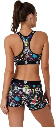 Vista 4 de PSD Brasier deportivo para mujer, con espalda cruzada, con tela de microfibra transpirable