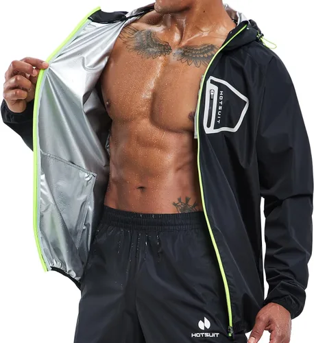 Vista 11 de HOTSUIT Sauna Suit Men Anti Rip Boxing Sweat Suits Exercise Workout Jacket