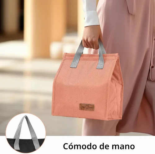 Vista 7 de Bolsa de almuerzo aislada, bolsa de lonchera, bolsa de almuerzo reutilizable, bolsa de almuerzo aislada para mujeres, hombres, trabajo, oficina