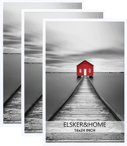 Vista 42 de ELSKER&HOME Marco de póster de 8 x 24 pulgadas, paquete de 3 portarretratos Negro