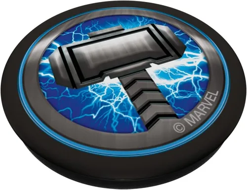 Vista 2 de Marvel Thor Hammer Icon PopSockets - Agarre y soporte para teléfonos y tabletas, Negro