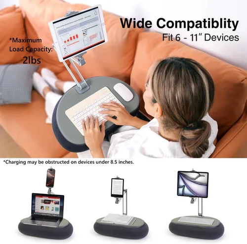 Vista 2 de elitehood Soporte de almohada alto para tableta, soporte de almohada ajustable para Kindle de brazo largo para leer en la cama, soporte de iPad