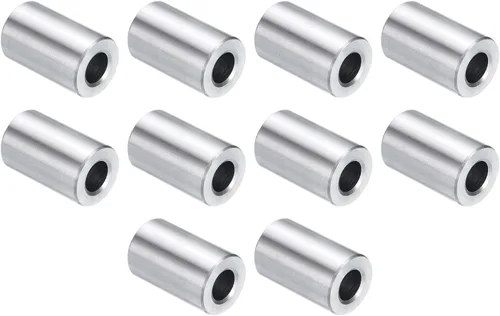 Vista 46 de uxcell 10 piezas de espaciador de acero inoxidable de 3/8" de diámetro interno x 3/4" de diámetro exterior x 1" de longitud, espaciador de rosca