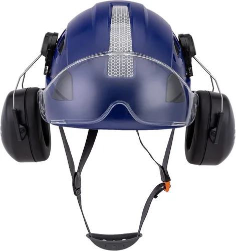 Vista 8 de Casco de protección para los oídos y visera ANSI Z89.1 con ventilación ABS forestal, arborista, árbol, construcción, construcción, protección