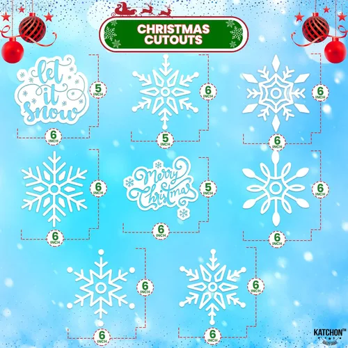 Vista 2 de KatchOn, Decoraciones colgantes de copos de nieve – Paquete de 30, no se pueden hacer tú mismo, decoraciones colgantes de Navidad, decoraciones