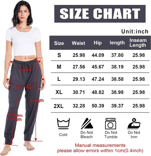Vista 6 de Envlon Womens Yoga Sweatpants Loose Lightweight Workout Joggers Pants Drawstring Comfy Casual Lounge Pants with Pockets