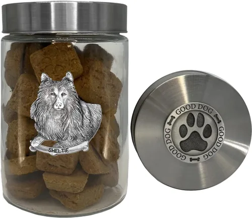 Vista 30 de Heritage Pewter Basset Hound Good Dog Treat Jar – Tarro de golosinas de 34 onzas con tapa hermética a rosca Regalo para propietarios de Basset