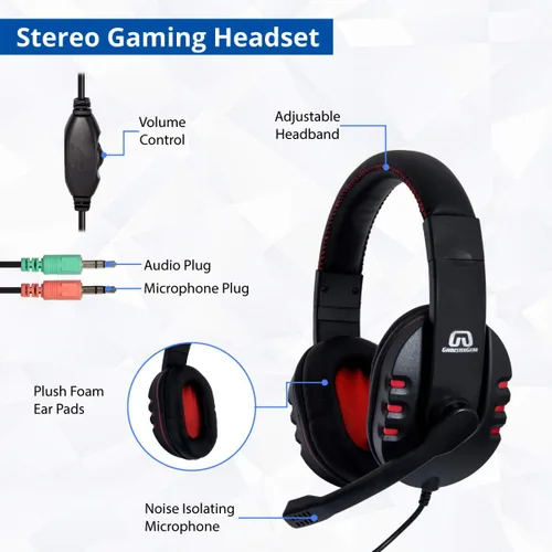Vista 6 de Kit combinado de accesorios para juegos de PC RGB Teclado USB a prueba de derrames Mouse óptico de 3 botones Auriculares estéreo para juegos Dual