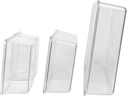 Vista 10 de Martha Stewart Brody - Contenedores organizadores de plástico con tapas para oficina en casa, cocina o baño, paquete de 4, 2 pequeños/1 mediano, 1