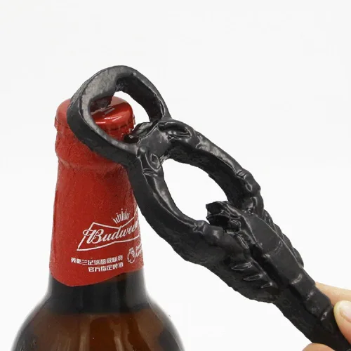 Vista 2 de Paquete de 2 abridores de botellas de langosta, abridor de botellas de hierro fundido para cerveza, bebidas, refrescos