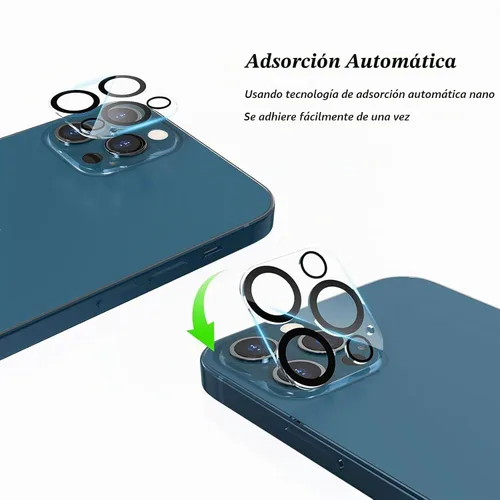 Vista 6 de imluckies Protector de lente de cámara para iPhone 12 Pro Max de 6.7 pulgadas, vidrio templado transparente HD y dureza 9H, compatible con fundas