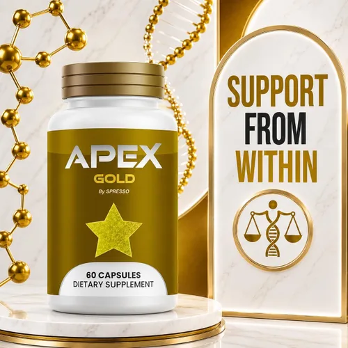 Vista 6 de (1 paquete) Apex Gold, suplemento oficial para el bienestar (60 cápsulas)