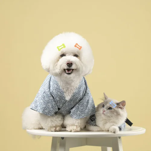Vista 5 de BOYIVI 48 pinzas para el pelo para perros de 1 pulgada con forma de hueso, pasadores para el pelo de mascotas, accesorios para el cabello multicolor