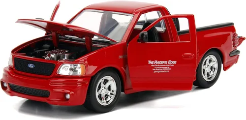 Vista 4 de Jada Toys Fast & Furious 1:24 Brian's Ford F-150 SVT Lightning - Coche fundido a presión, juguetes para niños y adultos, rojo (99574)