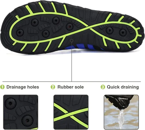 Vista 6 de Kararao Mens Womens Water Shoes Quick Dry Swim Shoes Beach Shoes Pool Surfing Aqua Sports