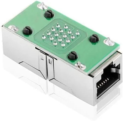 Vista 5 de Adaptador de extensión de acoplamiento RJ45, adaptador de extensión de acoplamiento Cat6A, cable Ethernet LAN para Cat7/Cat6a/Cat5e, adaptador