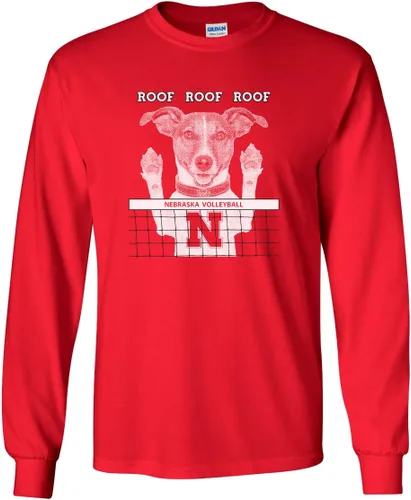 Vista 8 de CornBorn Elige tu diseño - Camisetas de manga larga de voleibol de Nebraska