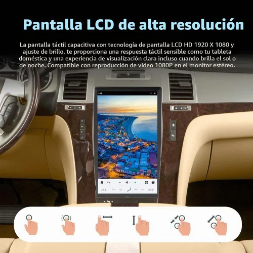 Vista 7 de 13.6 pulgadas Qualcomm Snapdragon Android Car Radio para Cadillac Escalade 2007 2008 2009 2010 2011 2012 2013 2014 Auto estéreo reemplazo