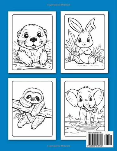 Vista 2 de Cute Animals Coloring Book for Kids 50 Irresistibly Cute Coloring Pages of Baby Animals to Keep Your Little Ones Busy and Happy!