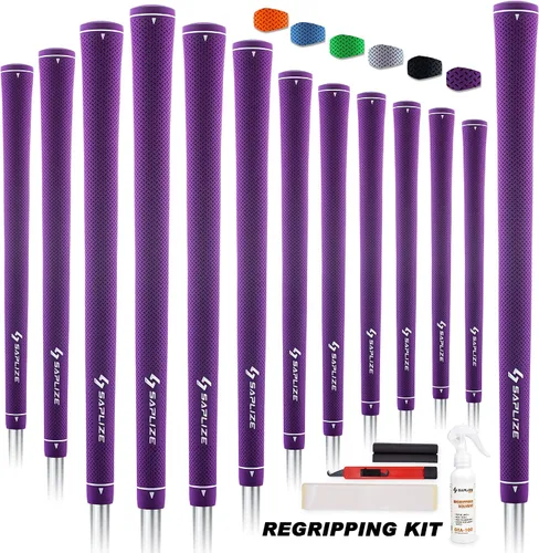 Vista 15 de SAPLIZE Empuñaduras de golf exclusivas para mujer, paquete de 13 empuñaduras de goma suave con diseño cónico optimizado, cómodos y absorbentes