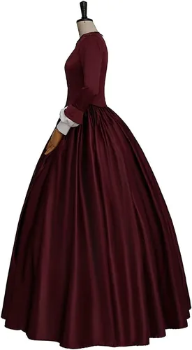 Vista 4 de The Piano Cosplay Ada McGrath - Disfraz victoriano de la década de 1860, vestido de baile rococó
