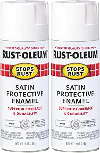 Vista 20 de Rust-Oleum 7776830 - Pintura en aerosol para prevención del óxido, 12 onzas, negro plano