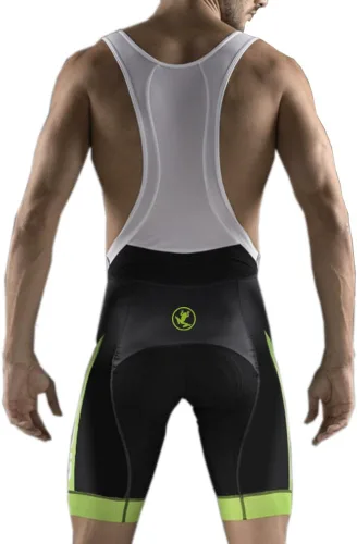 Vista 23 de UGLY FROG Designs - Pantalones cortos de ciclismo con pantalones cortos con peto, pantalones cortos de ciclismo Pro/BIP, acolchado 3D Coolmax
