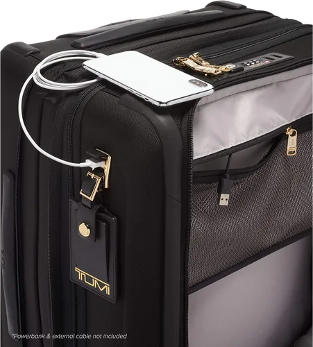 Vista 6 de TUMI Alpha Continental - Maleta de transporte de 4 ruedas para hombre, NegroOro, Alpha 3 Continental Dual Access - Equipaje de mano con 4 ruedas