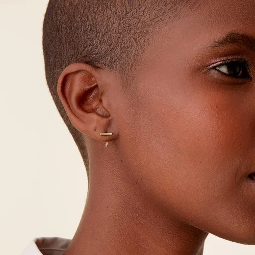 Vista 4 de PAVOI Aretes de aro de plata de ley 925, hipoalergénicos, minimalistas, para cartílago