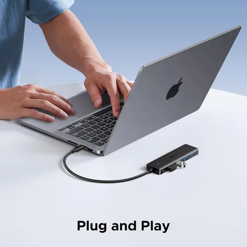 Vista 4 de UGREEN Hub USB C, 4 puertos USB A Splitter Ultra-Slim USB Expander USB para mouse, teclado, unidad flash, disco U, impresora compatible con laptop