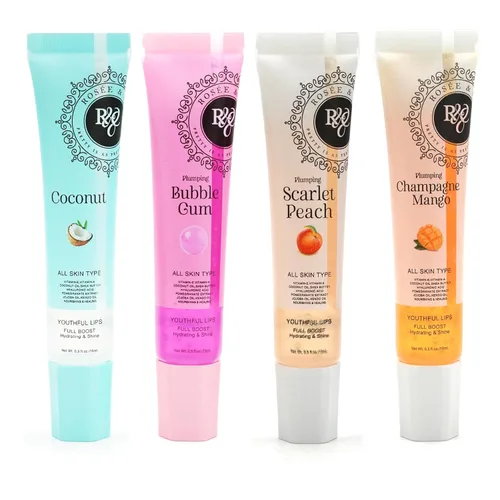Vista 14 de Rosee - Brillo de labios vegano y libre de crueldad, maquillaje profesional, brillante de larga duración con manteca de karité, hidrata, protege