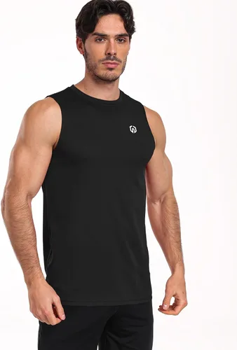 Vista 2 de NELEUS Camiseta sin mangas Dry Fit para hombre 5015 Negro/Negro/Negro