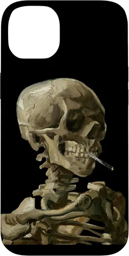 Vista 15 de iPhone 16 Vincent van Gogh Skull of a Skeleton with Burning Cigarette Case