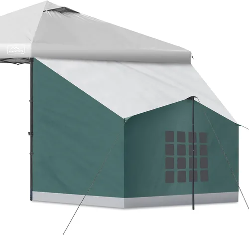 Vista 13 de KAMPKEEPER Side Tent,1/2 Person Camping Tent for 10' x 10' Pop Up Canopy, Easy Set Up Gazebo,Compatible with 10' Wide Canopy Tent(Canopy Not