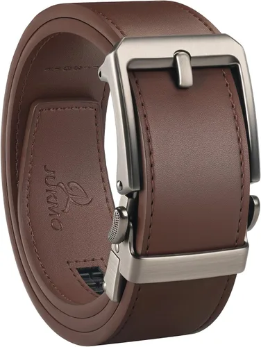 Vista 13 de JUKMO Cinturón de trinquete de cuero de 1.5" (38mm) para hombre en caja de regalo
