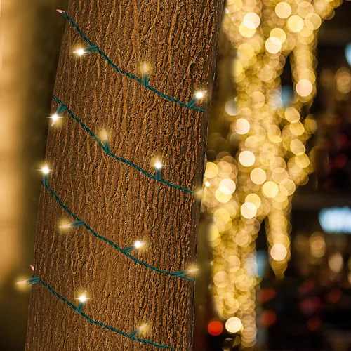 Vista 2 de Heyworld Luces de Parpadeo Lento 75 LED, Luces Navideñas de Parpadeo Suave, Cadena de Luces Certificada UL Impermeable, 37 de 75 Luces Parpadean, 28