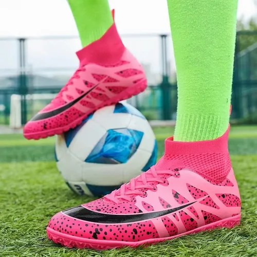 Vista 5 de Tacos de fútbol para mujer, tacos de fútbol juvenil, tenis de fútbol para exteriores e interiores